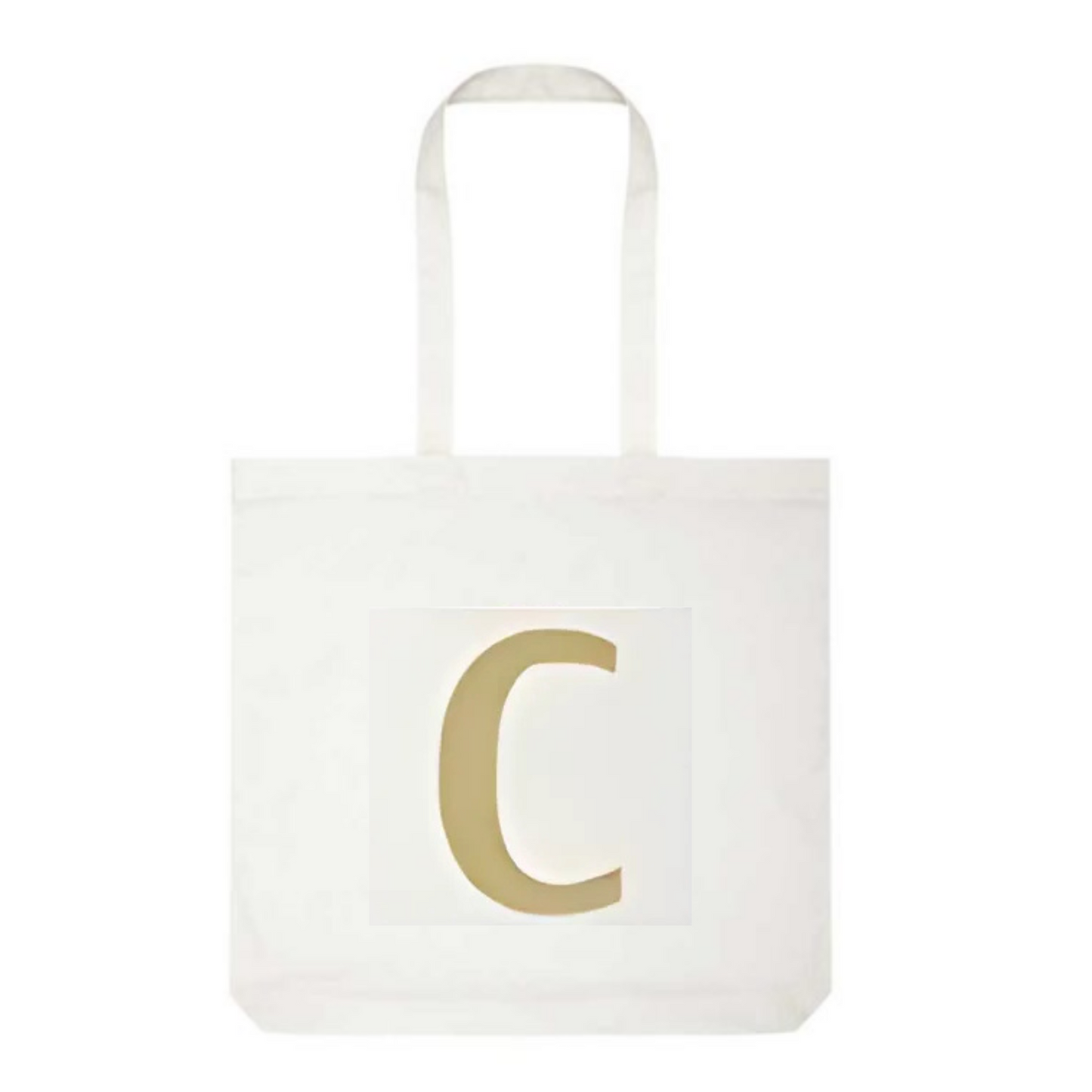 Avon Tote Bag ~ Shopper with Your Choice of Initial ~ Canvas/Gold